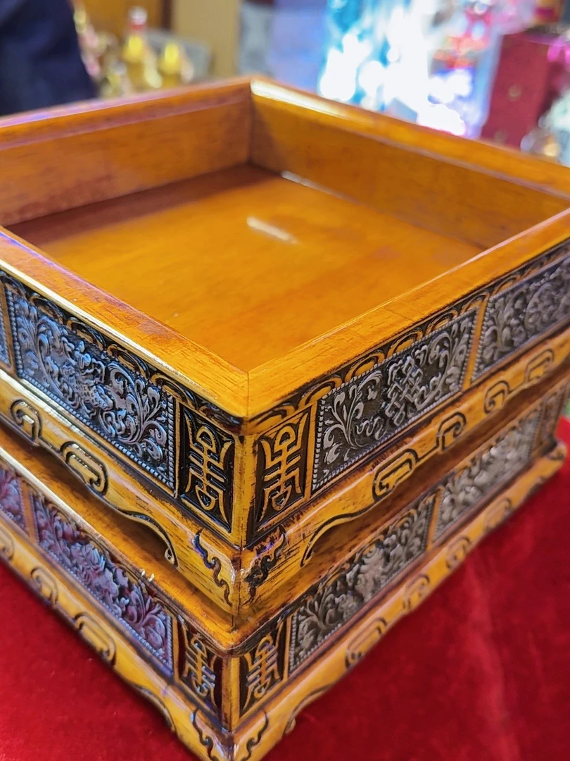 家居摆件手工木制果盘复古上档次（1对）