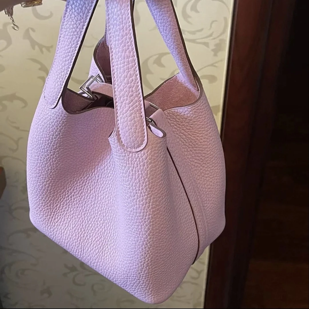 99新 Hermes/爱马仕 爱马仕锦葵紫菜篮子25100031-02
