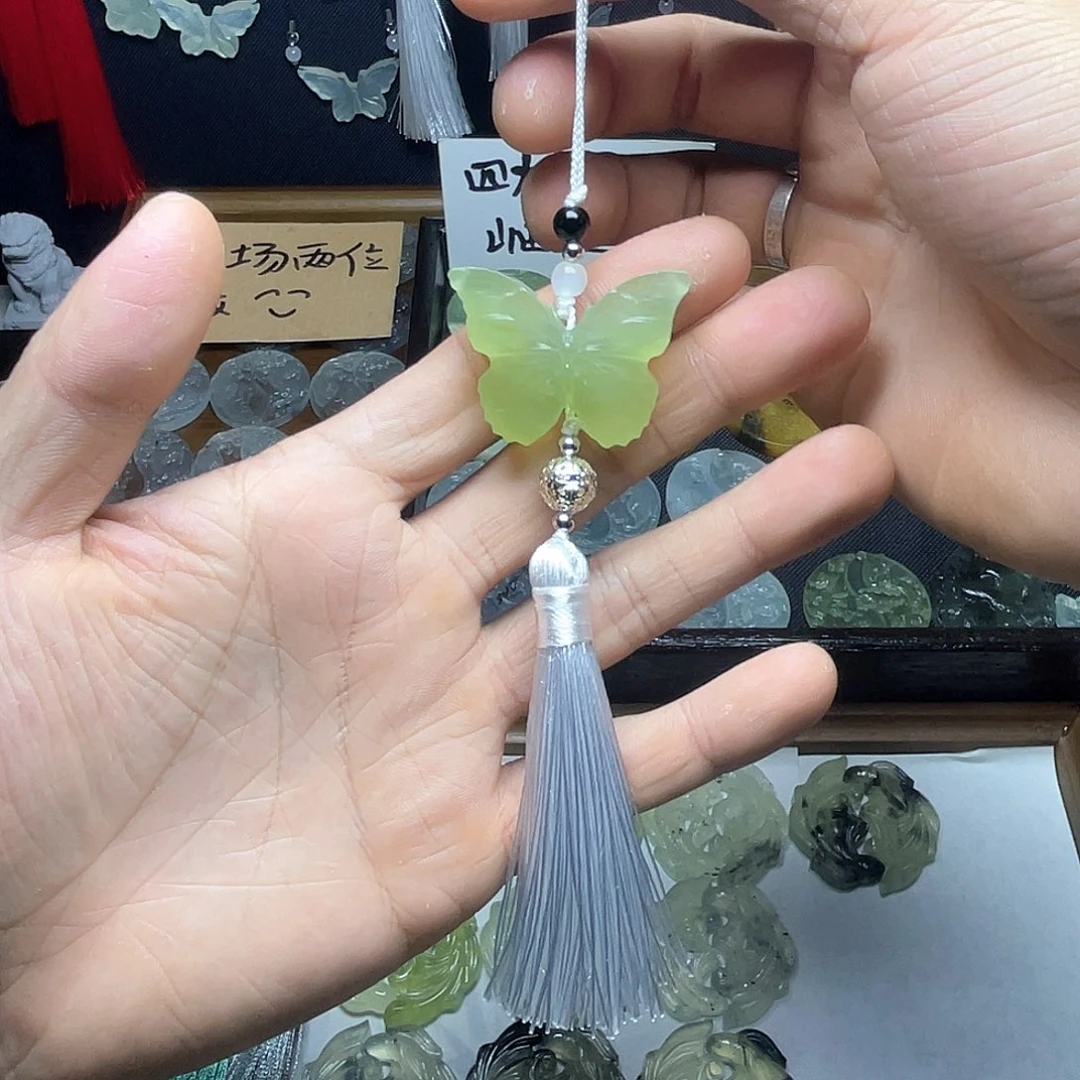 岫玉未镶嵌岫玉蝴蝶玉佩