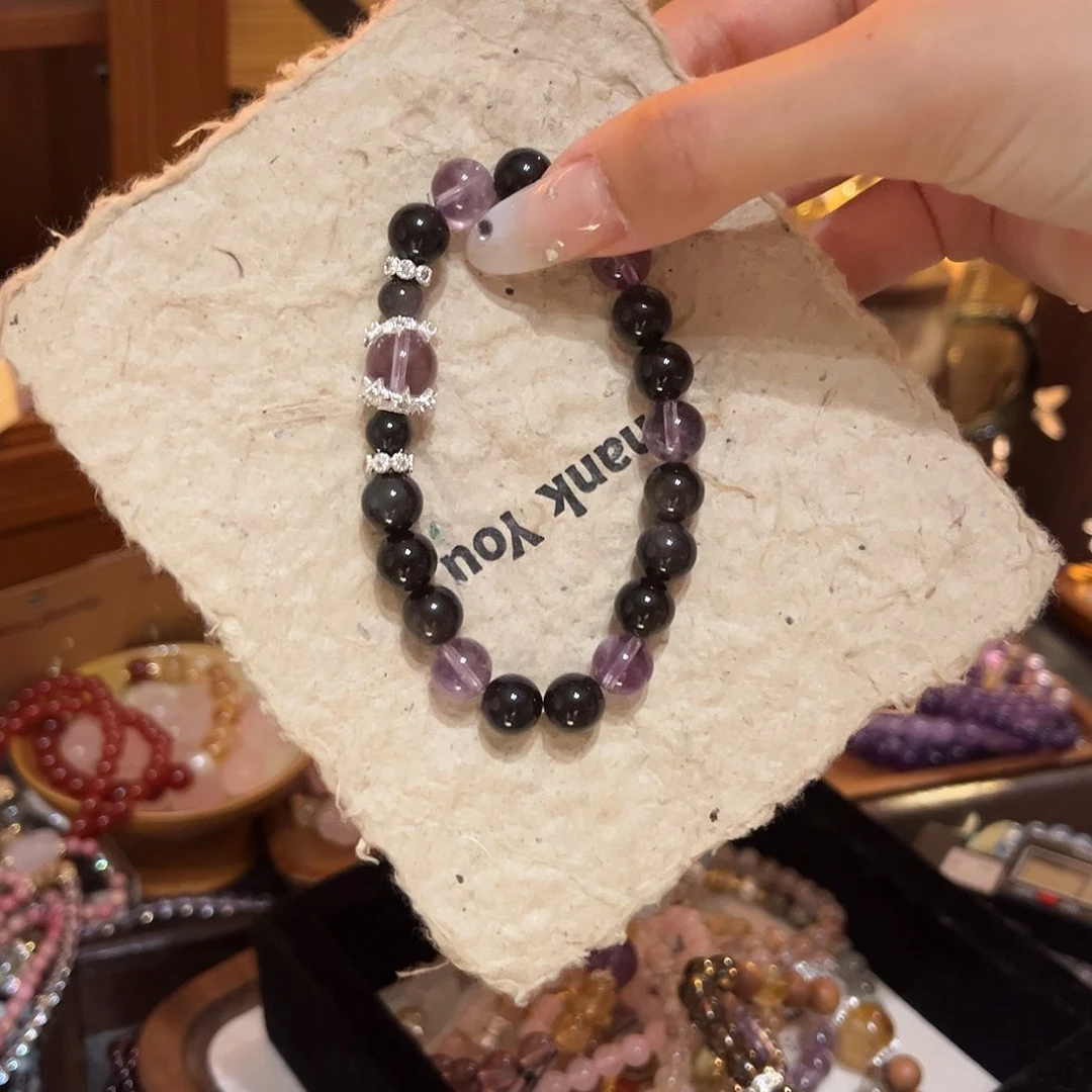 水晶手链合金紫水晶