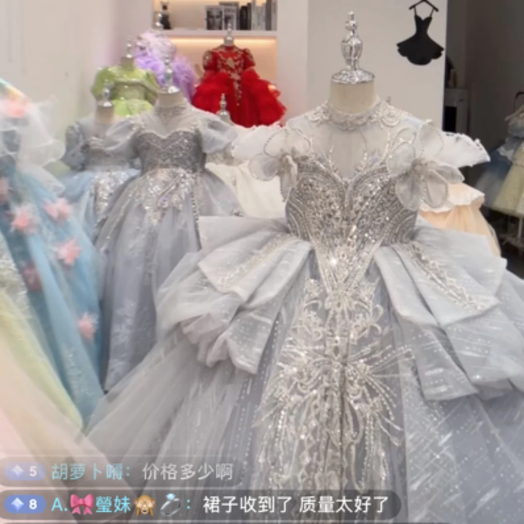 女童礼服厂家直销生日主持走秀公主裙