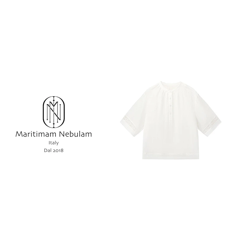 MN"百合"简约单排扣设计通勤短袖上衣 SZ1281