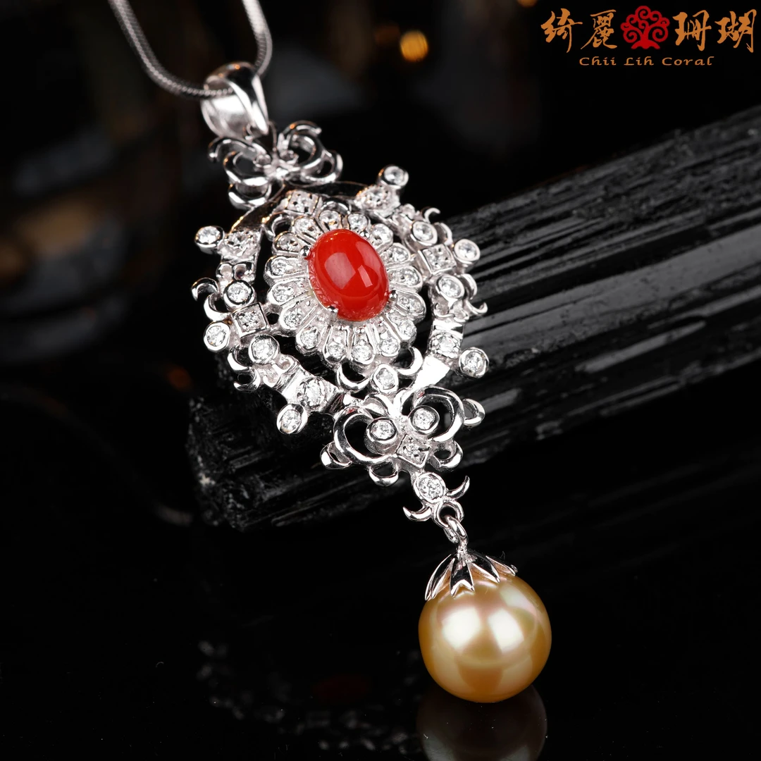 绮瑞珊瑚 天然珊瑚 多样性发货 AKA蛋面吊坠/29061