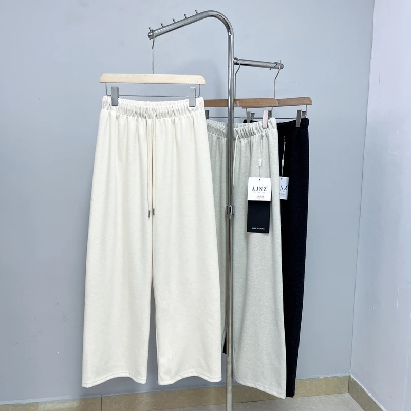 901女士春款弹力阔腿裤 显瘦减龄时尚休闲百搭裤子