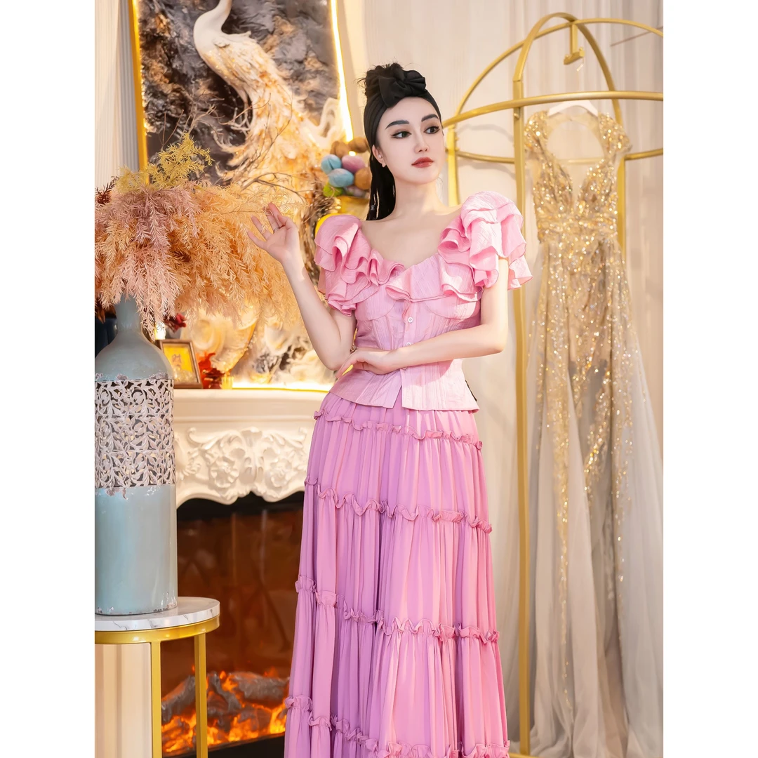 【星姐推荐】星原创高级定制【胭脂】设计师款气质轻奢名媛上衣