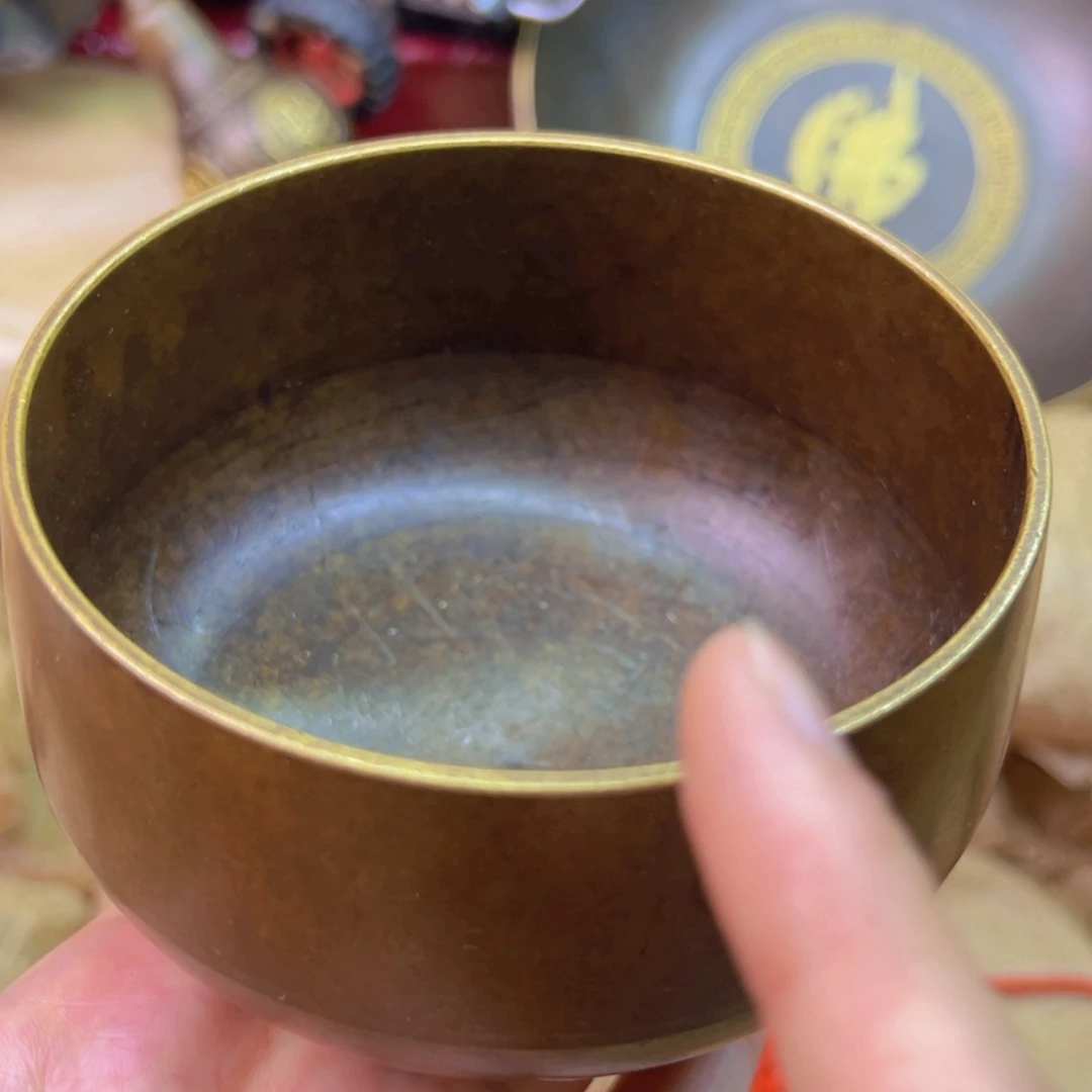 原矿风磨铜紫金钵盂