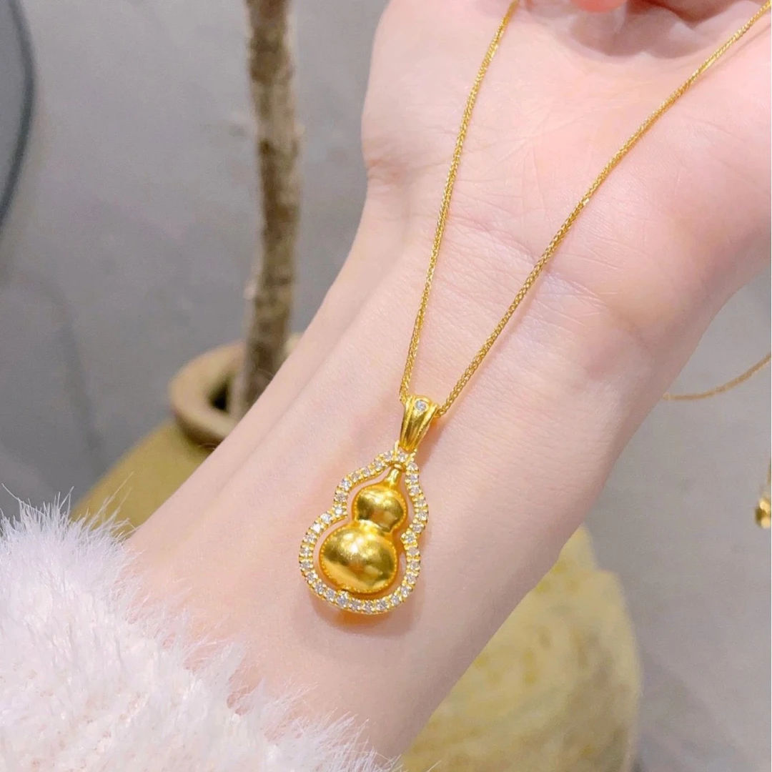 铜合金手链 新款国风时来运转福禄双全葫芦镂空经典百搭