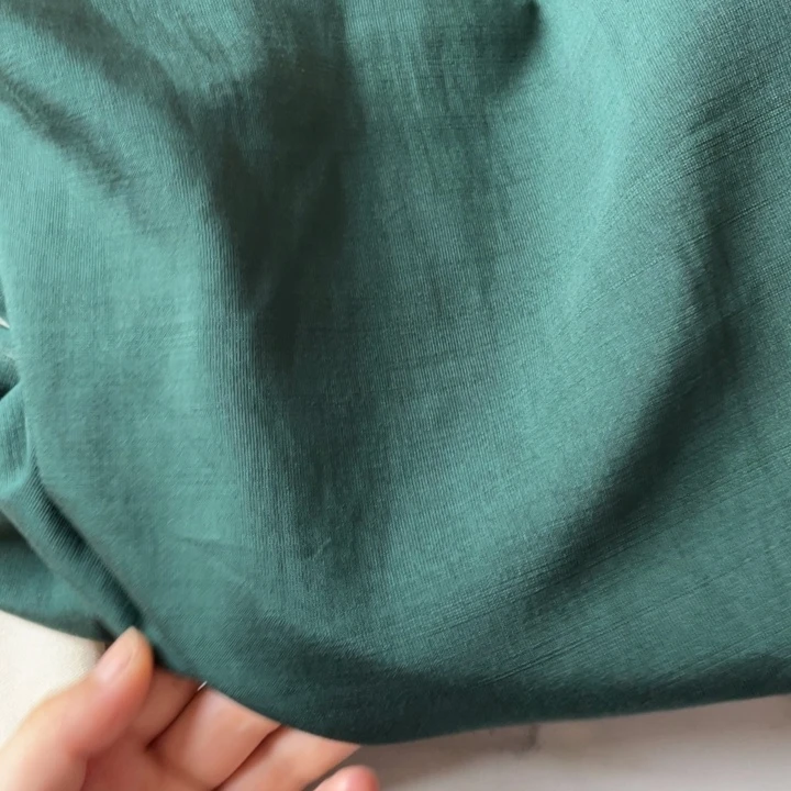 天丝（莱赛尔纤维）墨绿棉麻2米