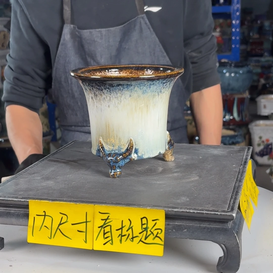 一风堂石湾花盆 内12*12编号462