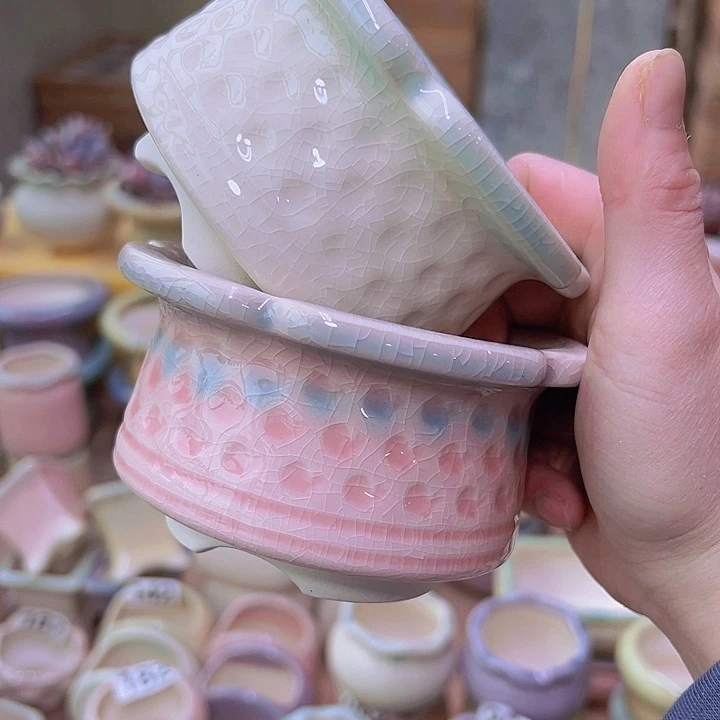 红陶陶瓷花盆当场满12包邮