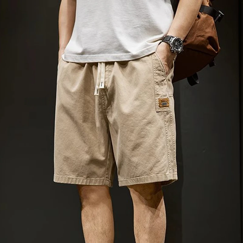 法国Cebrodz美式短裤男夏季薄款外穿宽松直筒纯棉潮牌工装休闲裤