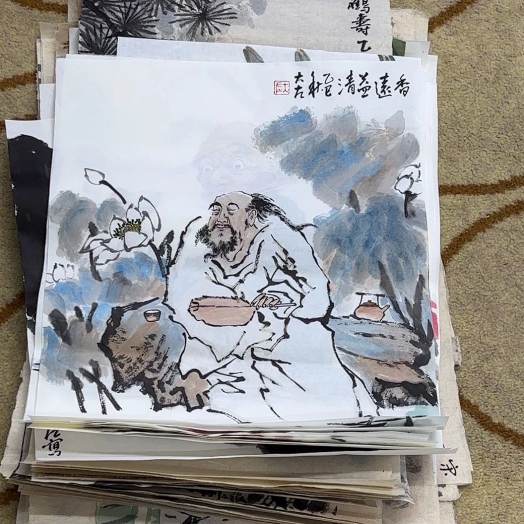 国画大左老师作品刘
