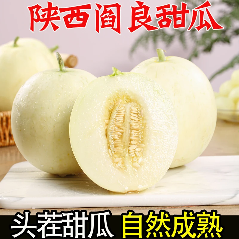 沁枝陕西阎良甜瓜3/5/9斤新鲜水果当季现摘脆甜蜜瓜白瓜羊角香瓜