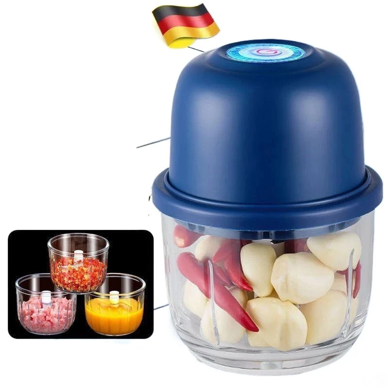 六叶钢刀电动蒜蓉机无线多功能料理机家用宝宝辅食机小型绞蒜搅碎