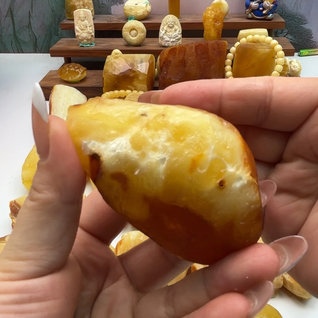 云***心定制琥珀未镶嵌琥珀