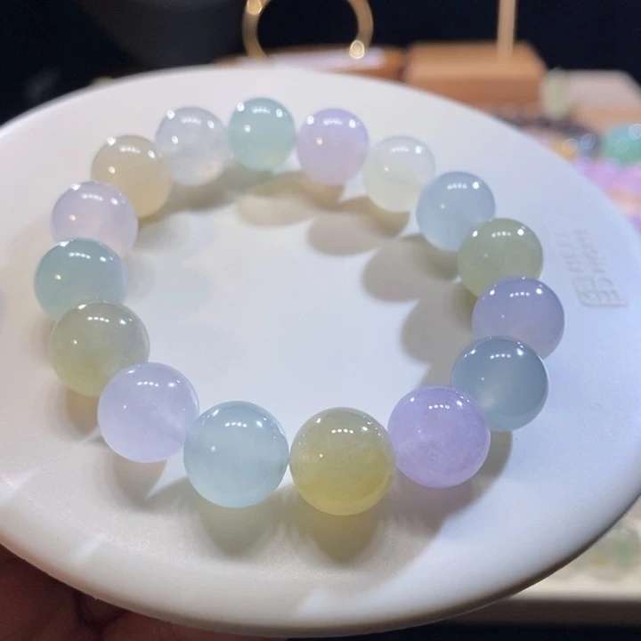 翡翠未镶嵌吊坠(不含链)翡翠糖果色手串