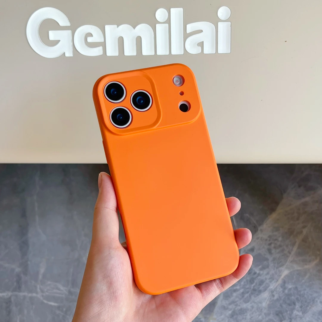 适用苹果17ProMax/16/15/14/13/12/11液态硅胶大视窗防摔手机壳