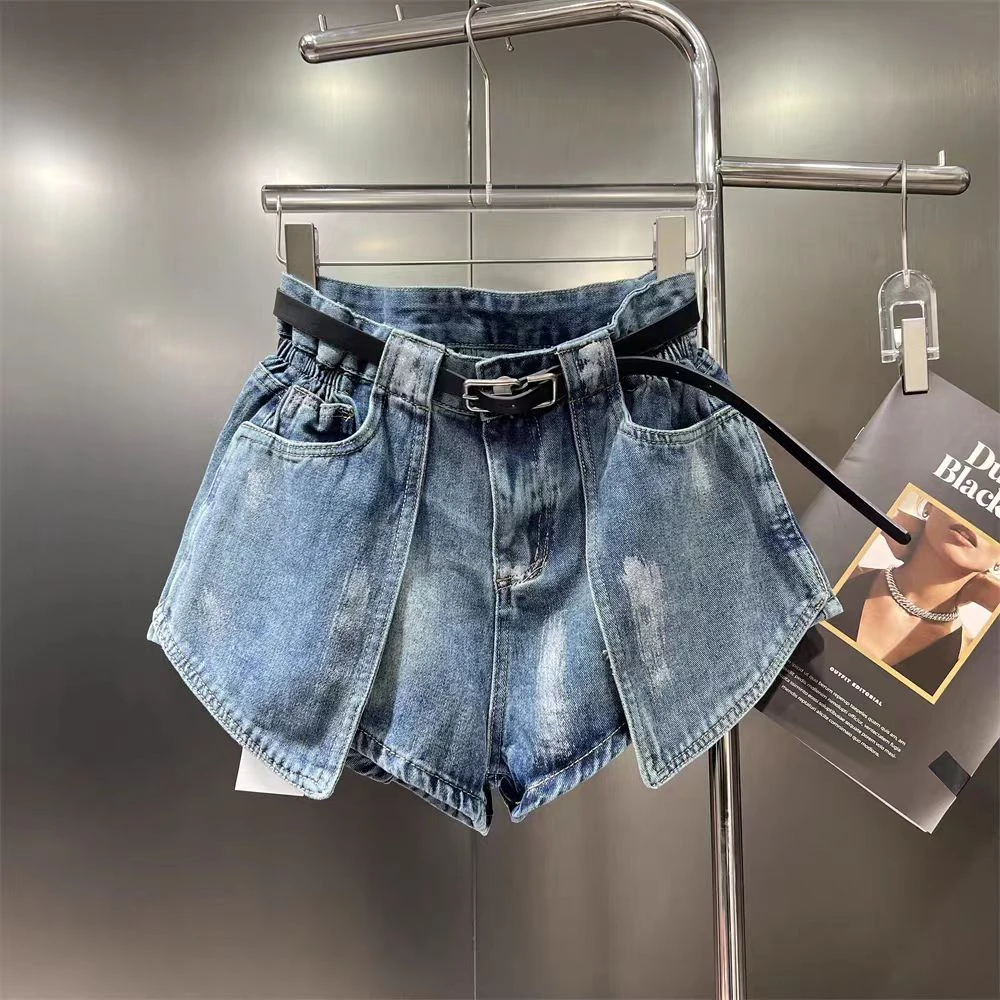 （断码青）高腰显瘦辣妹短裤短裙时尚百搭夏季