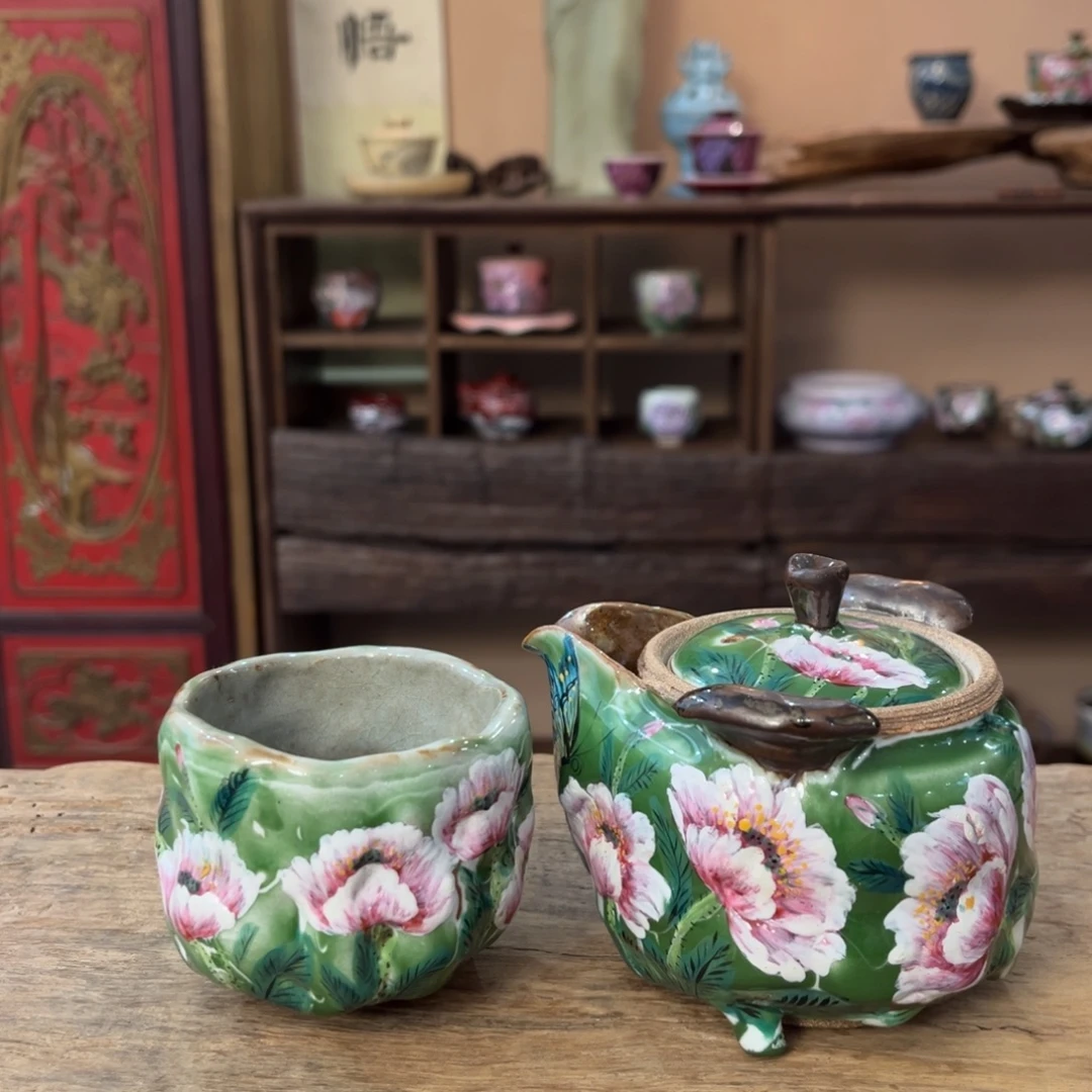 柴烧手工手绘陶瓷