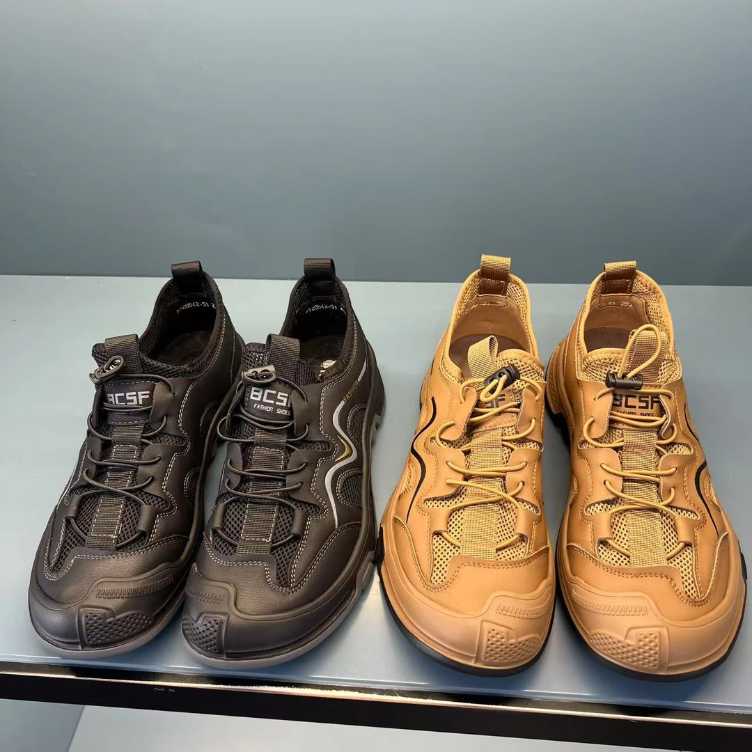 夏季纯色春夏透气运动速干网面鞋男鞋潮鞋休闲勃登山鞋鞋运动鞋