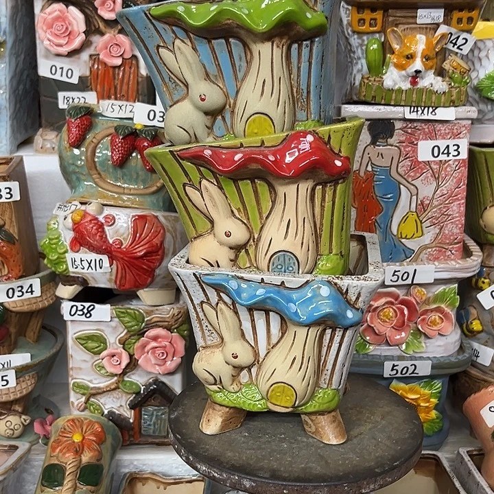 粗陶材质多肉花盆