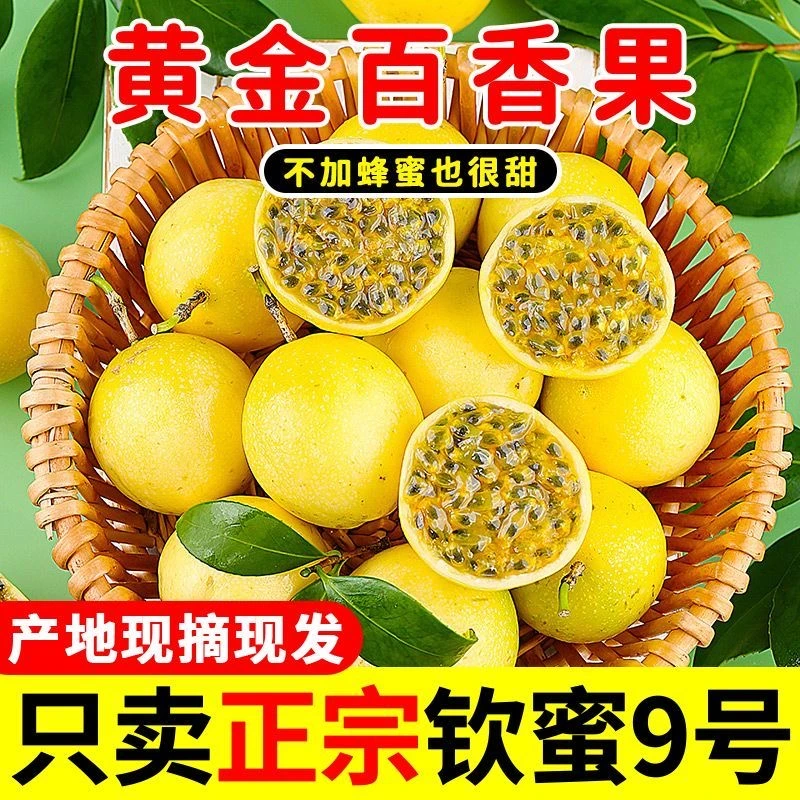 正宗海南钦蜜9号百香果当季新鲜水果香甜多汁产地直发蜜甜百香果