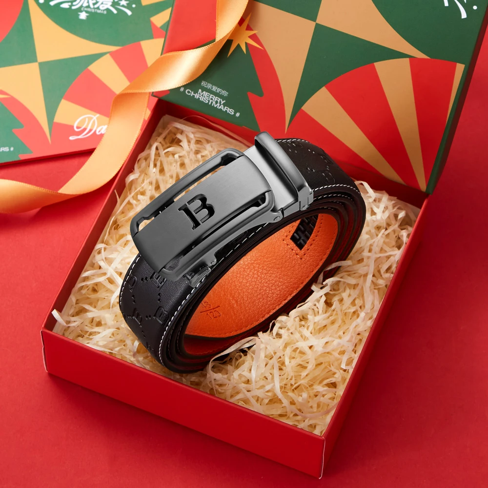 Dante丹迪专柜正品男士真皮皮带商务腰带裤带牛皮礼盒装D06969-ZX