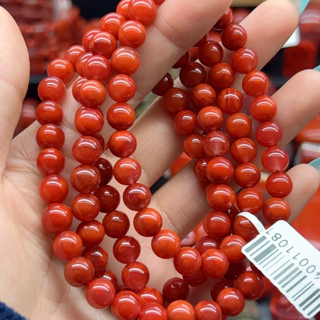 南红玛瑙配饰未镶嵌7.8mm