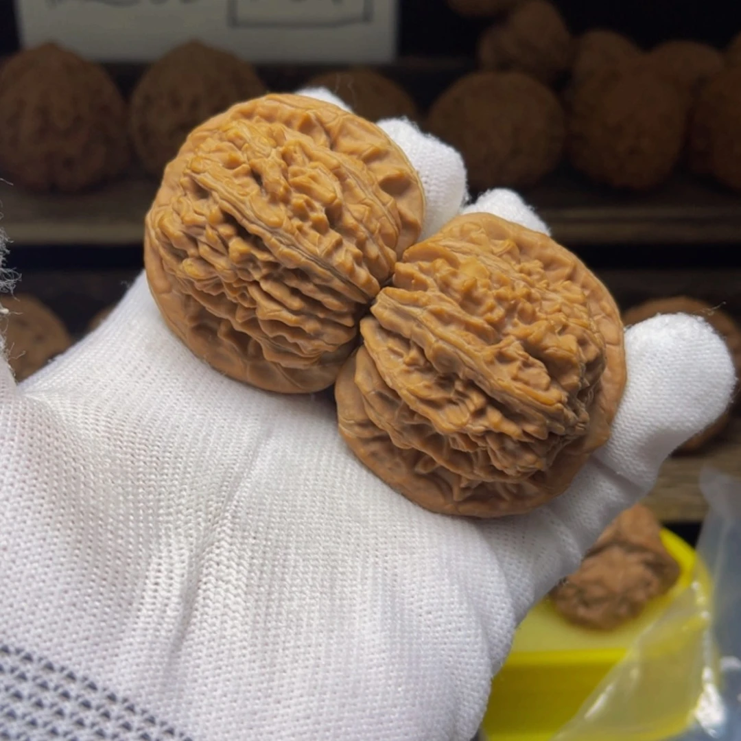 【闪购商品】核桃把件道**存46尺寸四座楼