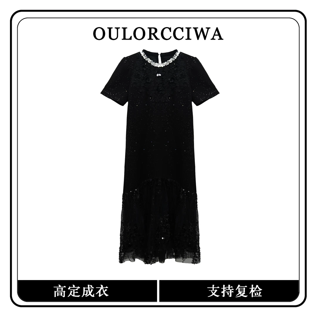 【DD】新款女装连衣裙气质时尚收腰显瘦连衣裙OLQW-1022-黑色