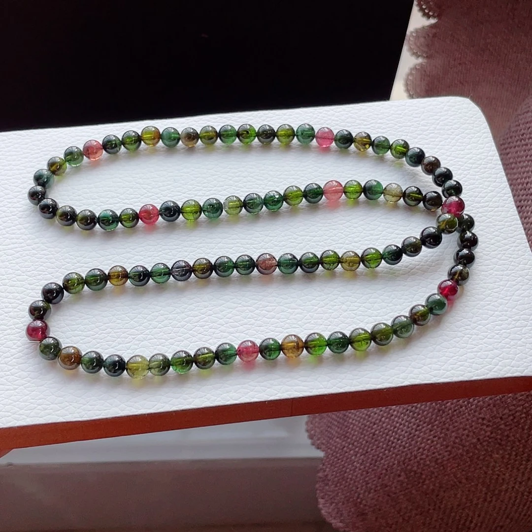 碧玺未镶嵌手链6.mm左右