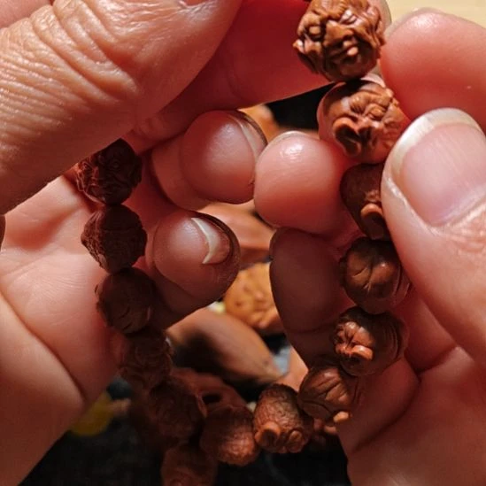 橄榄核手串/手链龙纹桃核十八罗汉