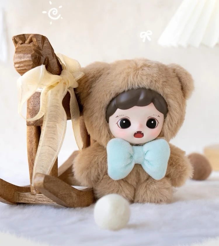 【拆盒】新品Zoraa绒绒小屋搪胶毛绒盲盒手办可爱礼物潮流挂件