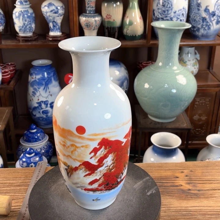 瓷片景德镇陶瓷赏瓶