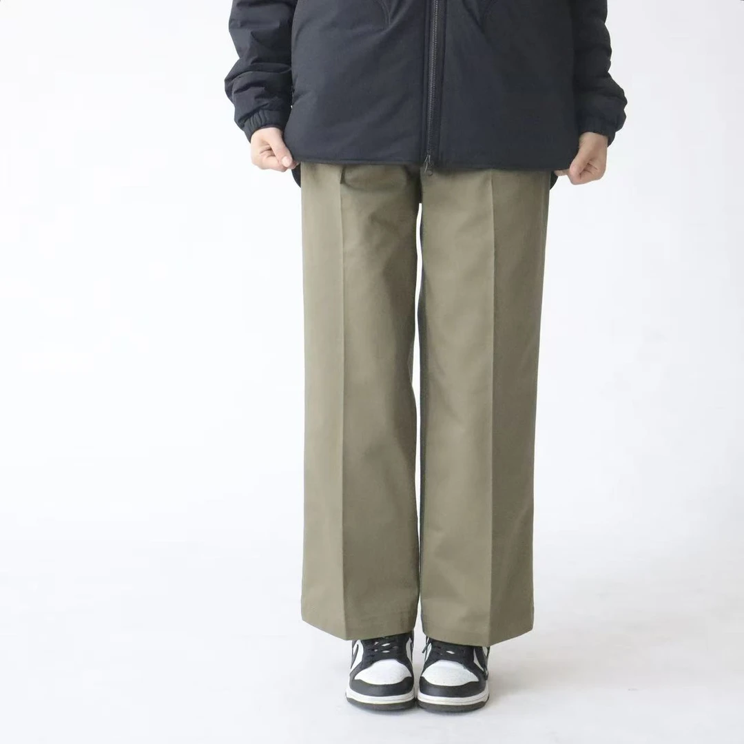 秋季新款100棉女款休闲直筒高腰裤子1791