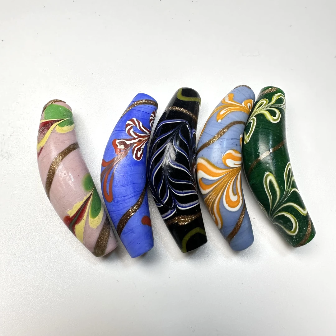 纯手工烧制琉璃弯管8个