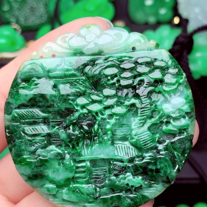 翡翠未镶嵌吊坠(不含链)