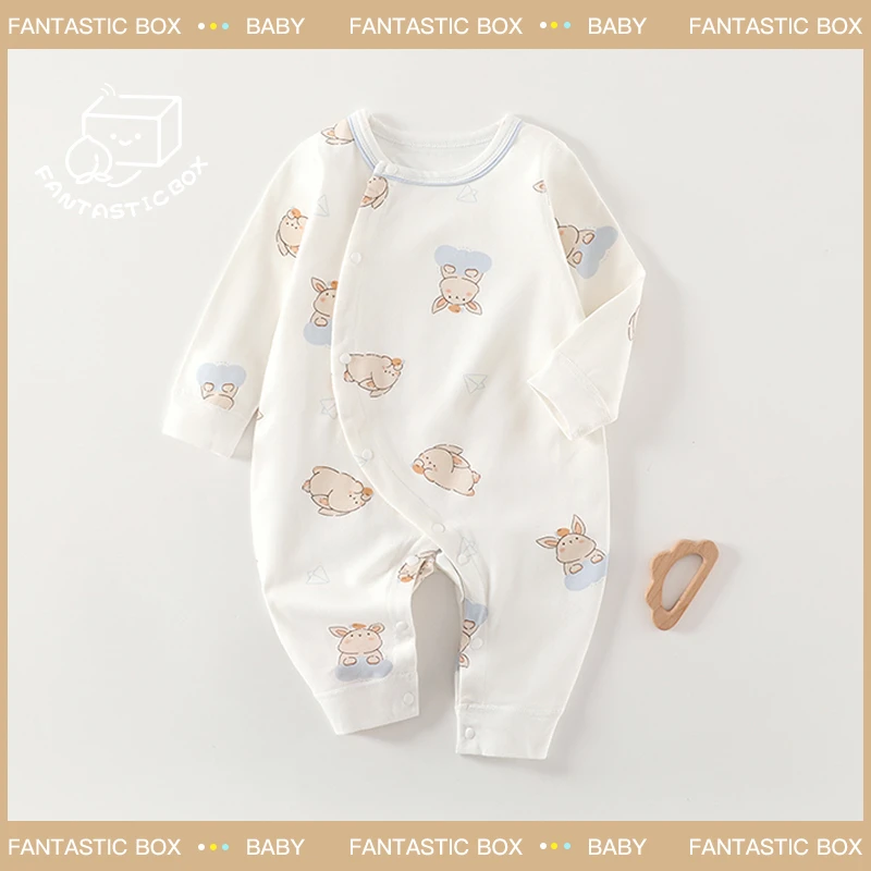 2025新款婴儿连体衣春秋纯棉无骨A爬服哈衣连体衣包屁衣儿童