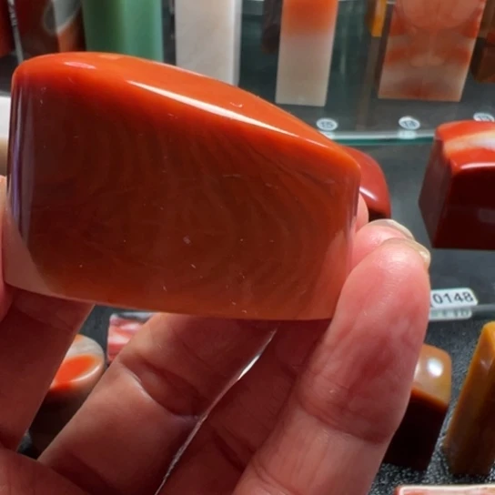 老挝石正**子水波冻印石