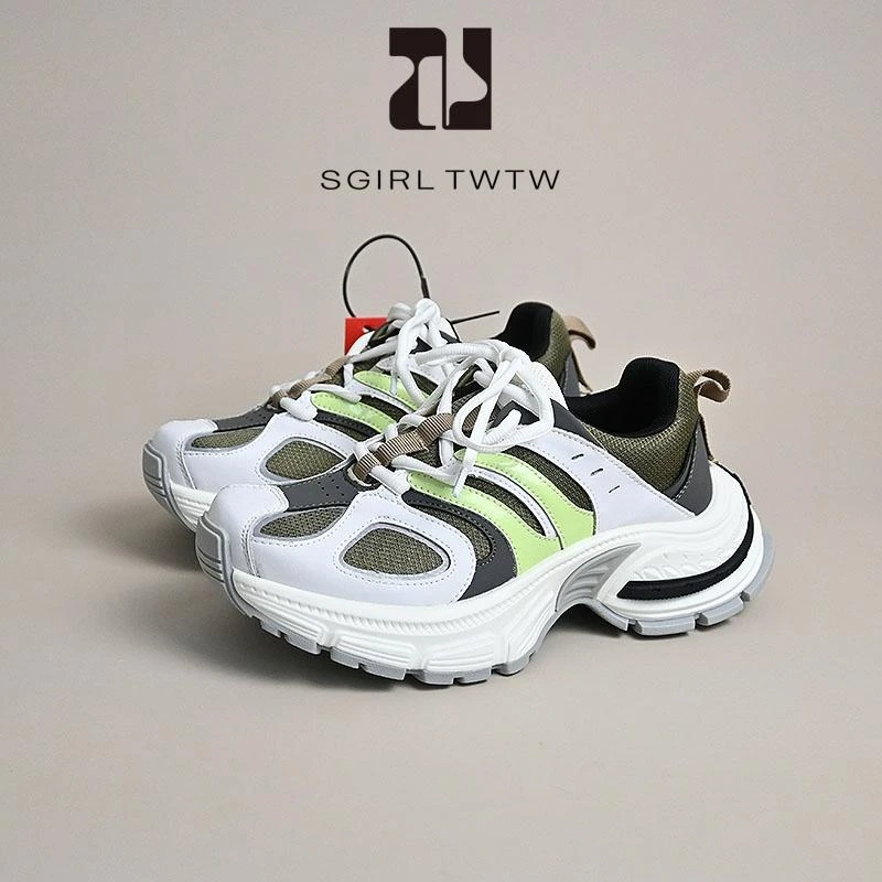 SGIRL轻便厚底老爹鞋女2025春季ins潮网面户外休闲百搭登山运动鞋