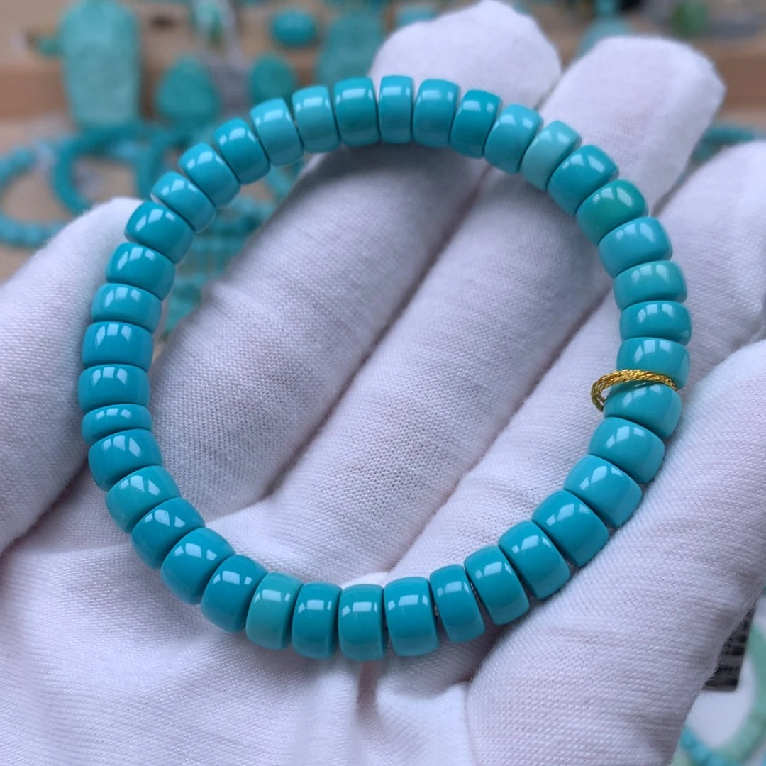 绿松石精品配饰直径7.3mm未镶嵌神*