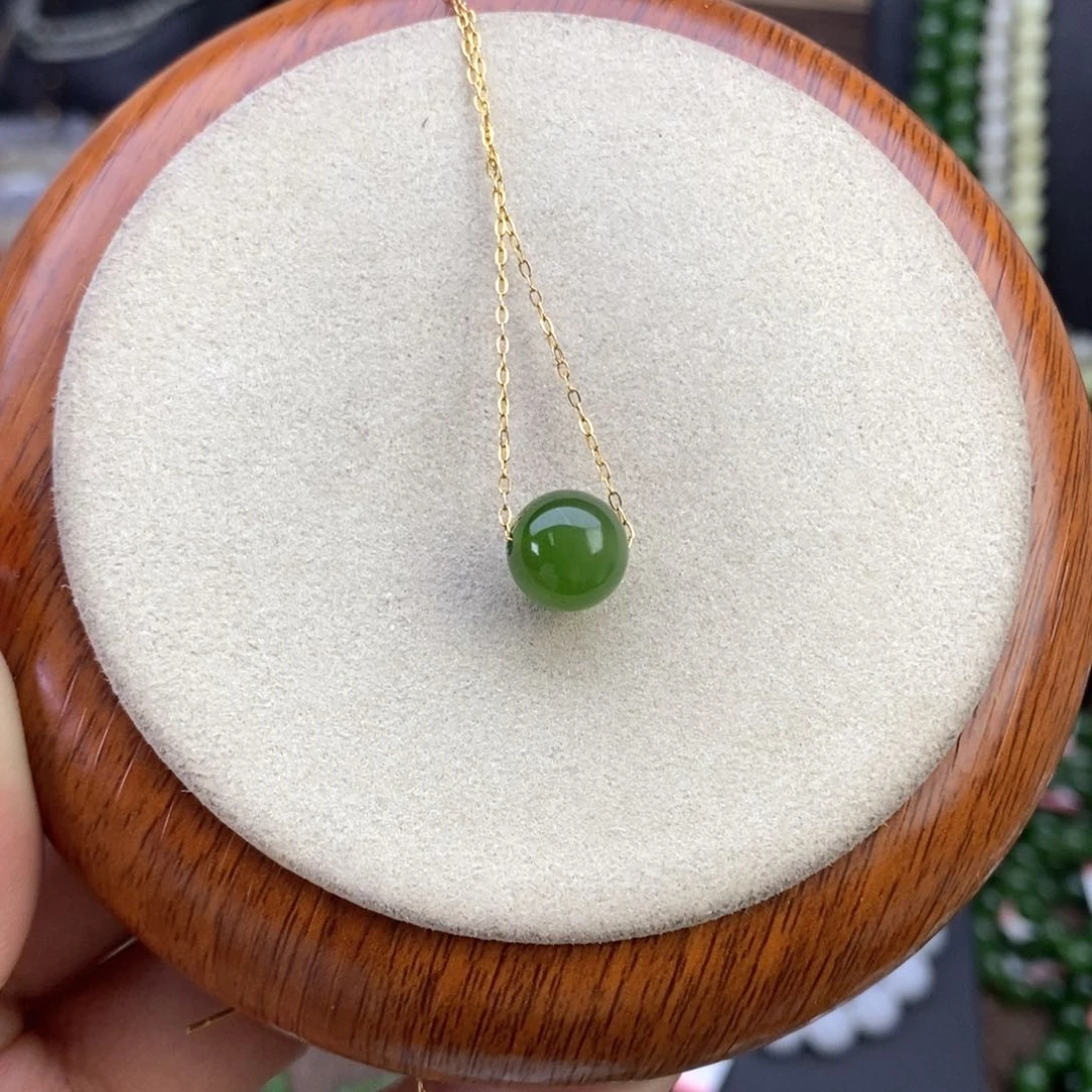 和田玉碧玉单珠未镶嵌