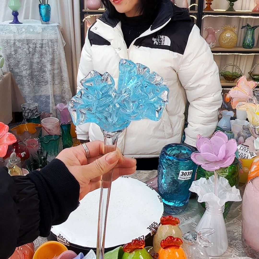 双头花家悦琉璃工艺品