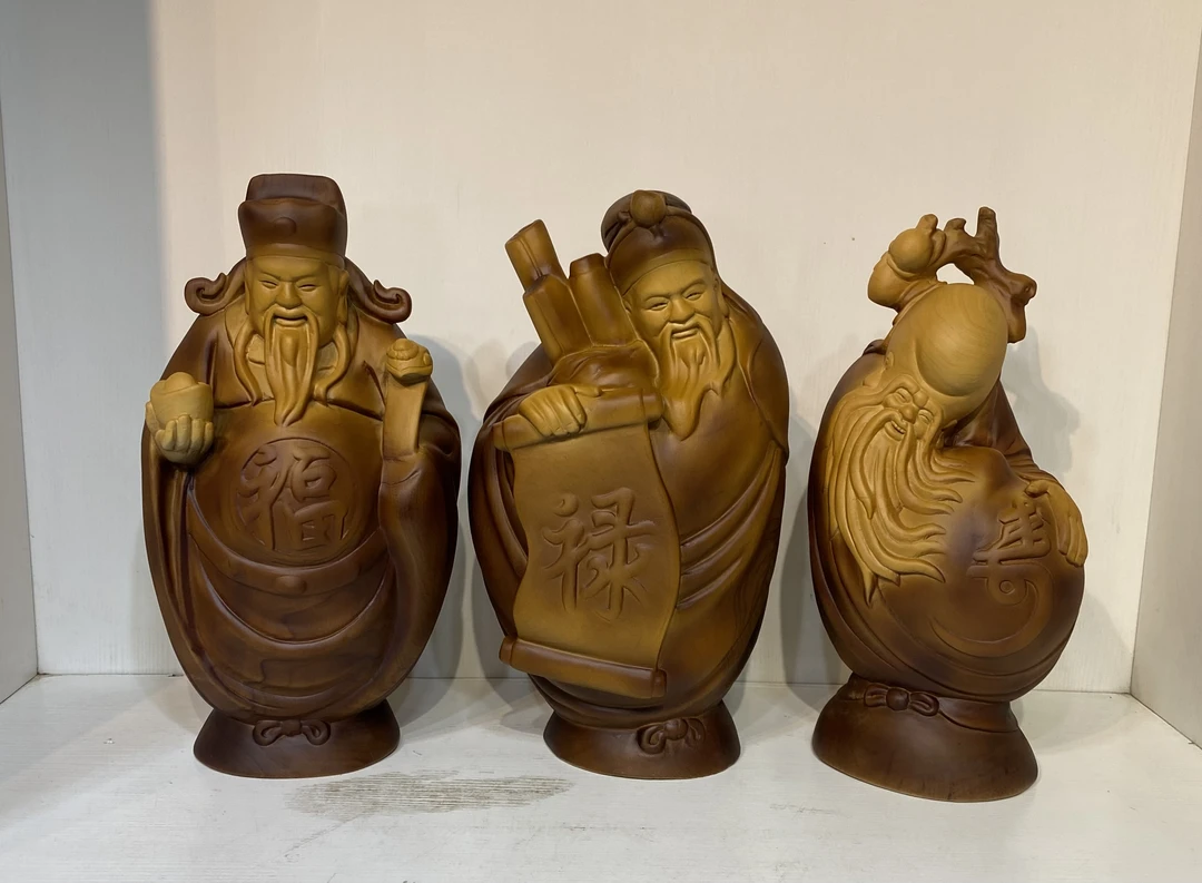 【创意居家摆件*福禄寿三星报喜】