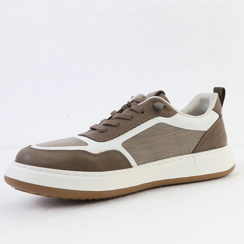 2025新款真牛皮网面透气休闲时尚复古男鞋轻便防滑H25-019