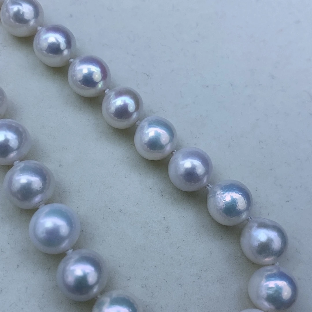 淡水珍珠颈饰银S925镶嵌➕9-10极光炫彩高品