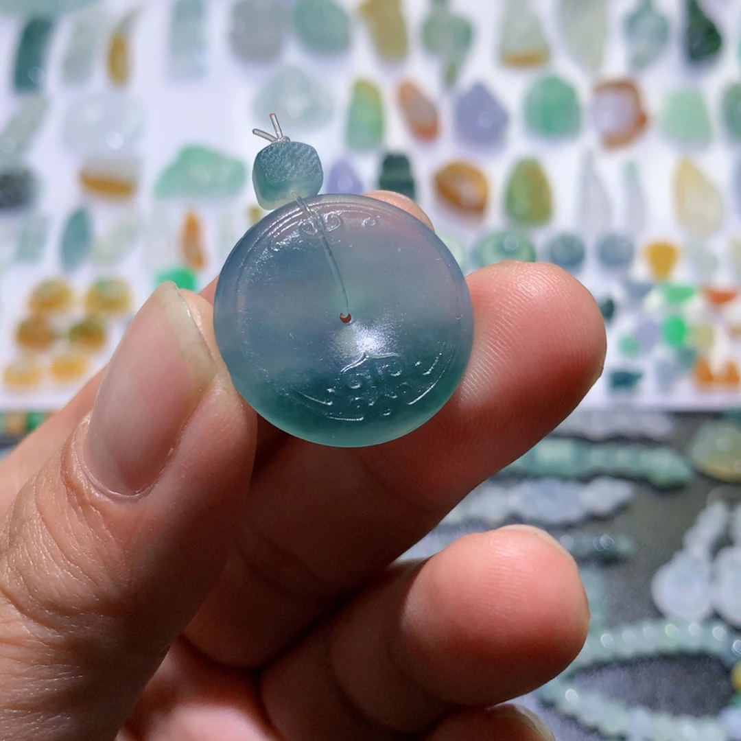 未镶嵌定制翡翠仿古平安扣