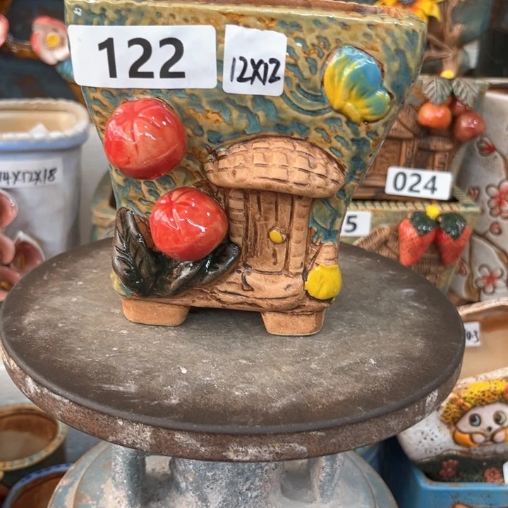 紫砂花盆粗陶材质多肉花盆