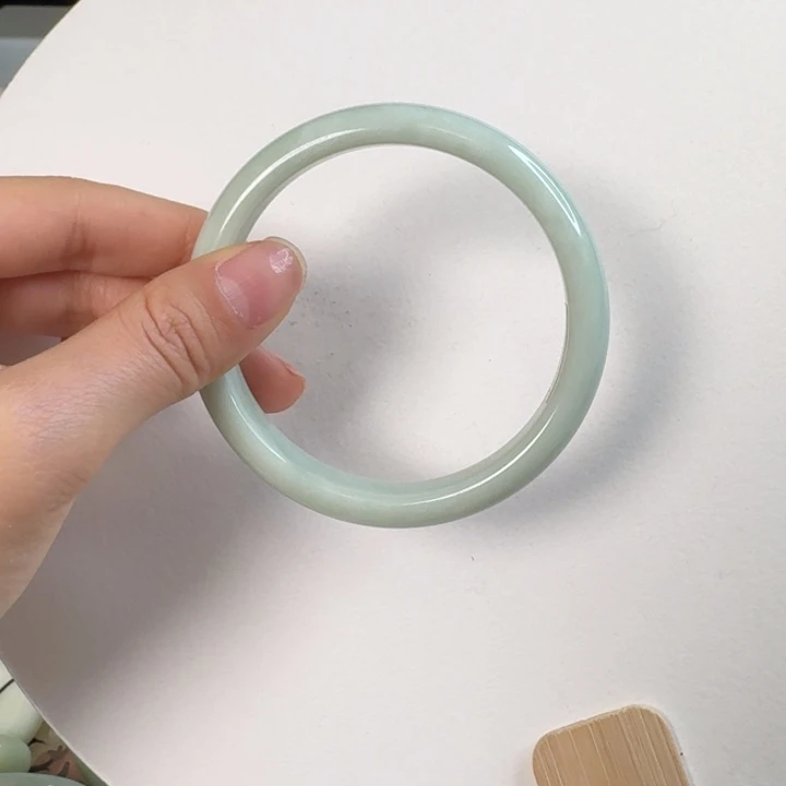 蓝田玉（蛇纹石化大理石玉）手镯未镶嵌浅*希