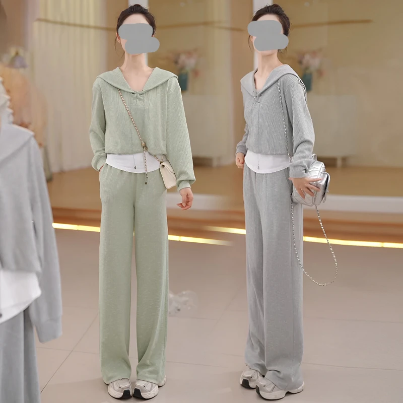 高级感小众两件套女2025春季新款休闲风时髦洋气宽松百搭拼接套装